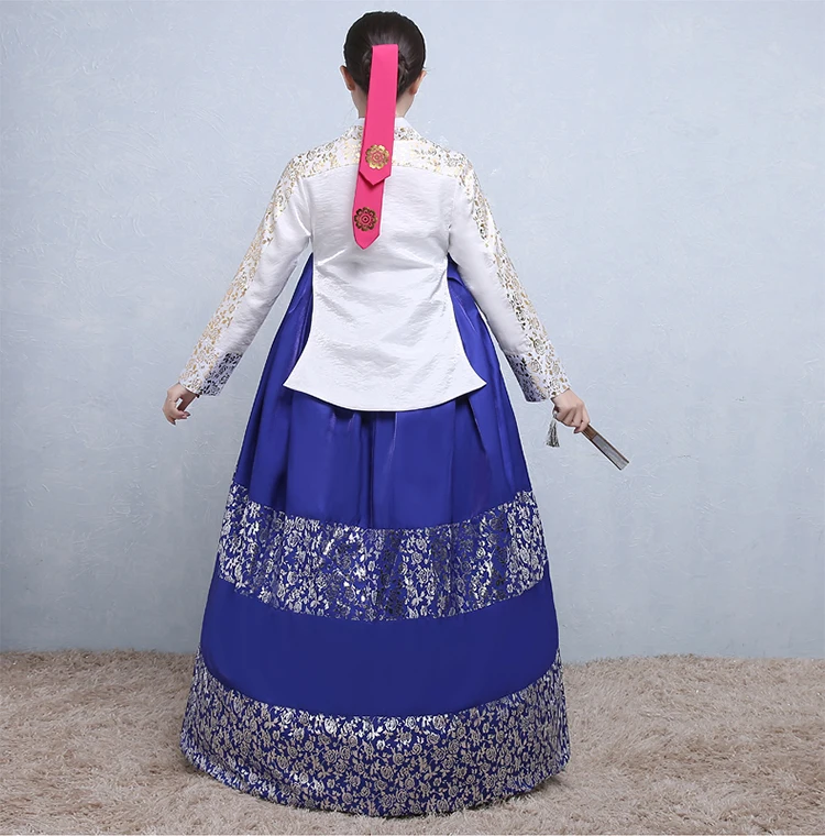 Женские Традиционный корейский Костюм-ханбок женский вышивка PA корейский ханбок платье в этническом стиле, в ассортименте меньшинств печатных Танцы сценический костюм