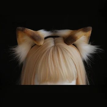 

New Three Flower Cat Animal Ears Hairhoop Hairbands Hairpin Headwear Tail For Lolita KC Cosplay Anime Party Costume Accessories