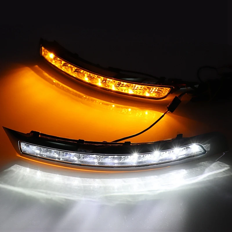 1 пара Автомобильных СВЕТОДИОДНЫХ Drl дневных ходовых огней, противотуманных фар, мигающих огней, указателей поворота, бампера, противотуманных фар для Volvo Xc90 2007 200
