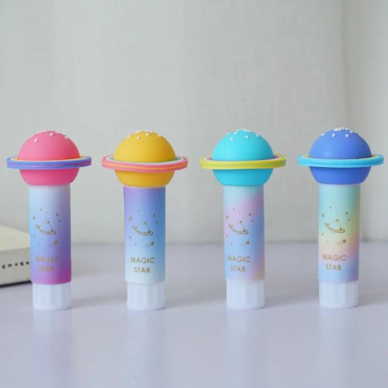 

1 Pcs Cute Colorful Magic Star Planet Space Solid Glue Sticks Strong Adhesives Glue Stick for Student Stationery High Viscosity