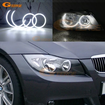 

For BMW 3 Series E90 E91 saloon touring 2005-2008 headlight Excellent Ultra bright smd led Angel Eyes Car styling