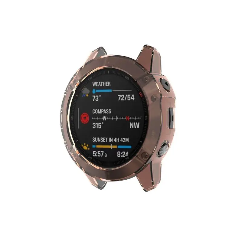 Ультра-тонкий чистый ТПУ чехол для часов Защитная крышка для Garmin Fenix 6 Smart Watch