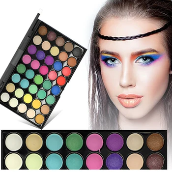 

40-color pearlescent eyeshadow palette, pearl matte durable eyeshadow orange earth color eyeshadow palette mixed shimmer set