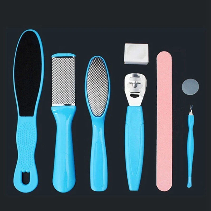 

8 in1 Professional Pedicure Kit Rasp Foot File Callus Remover Set Nail Care Tools for Feet Heels Toe Cuticle Kit File Set