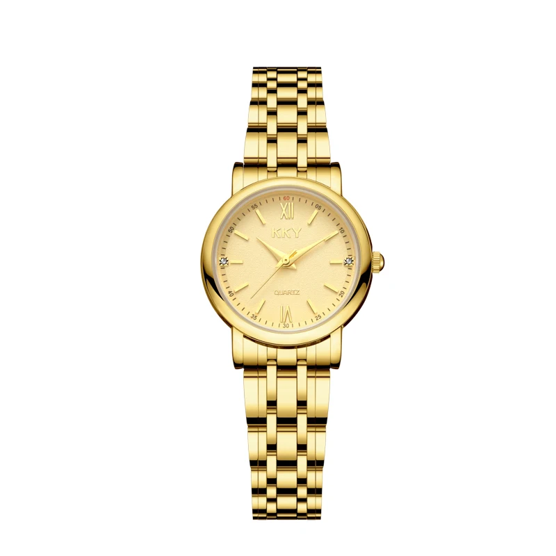 KKY New Brand Creative Golden Briquette Design Quartz Men Women Watches Relogio Masculino Luxury Wrist Watches Female Male Clock 
