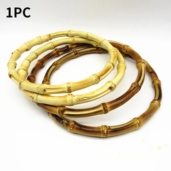 

Women Replacement DIY Durable Handcraft Non Toxic Practical Bag Handle Portable Bamboo Vintage Round Shape For Handbag