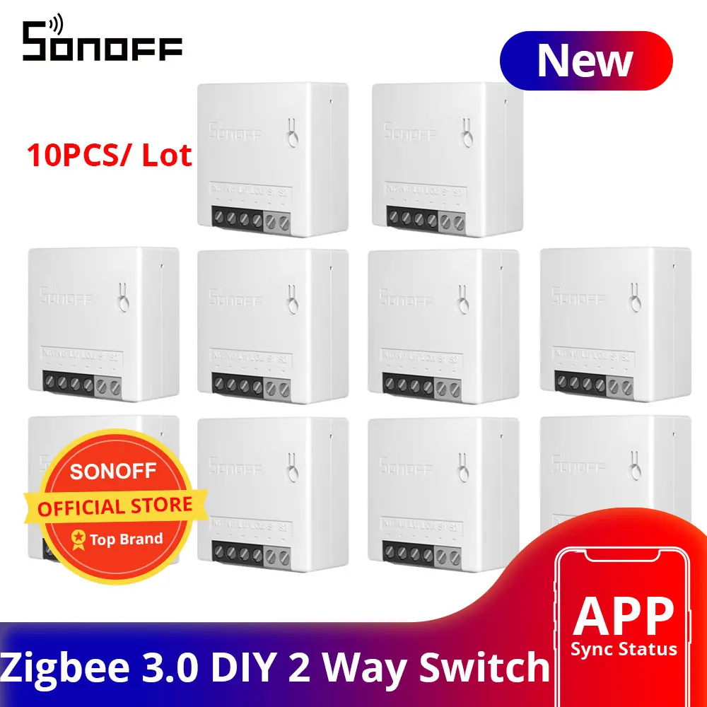Smart Light Switch Module Two Way Control Works With Smartthing Alexa SONOFF ZBMINI Zigbee 1/30PCS smart switch lamp base switch lamp holder switch