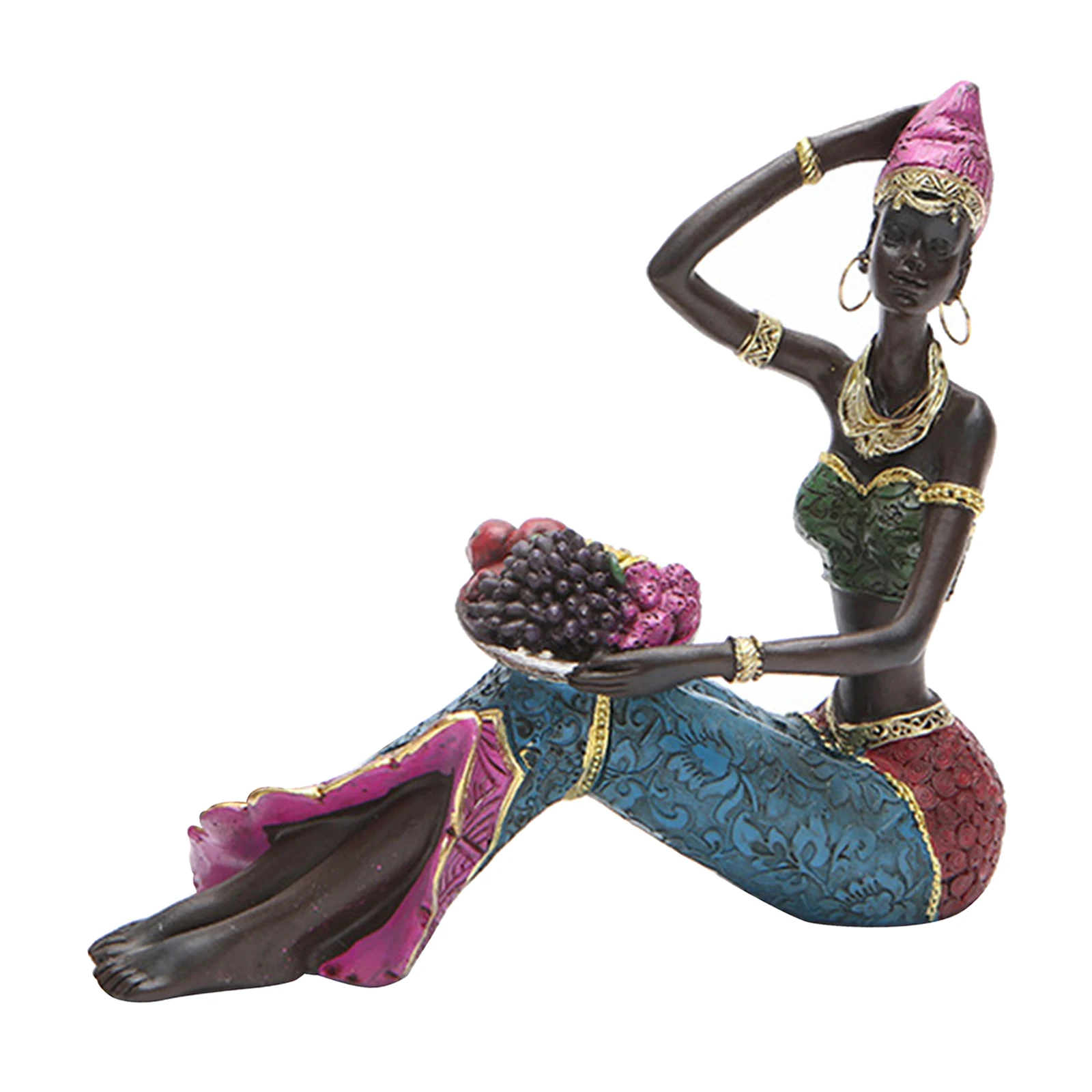 Buy New LBeautiful African Tribal Women Figures Bookshelf Resin Statue