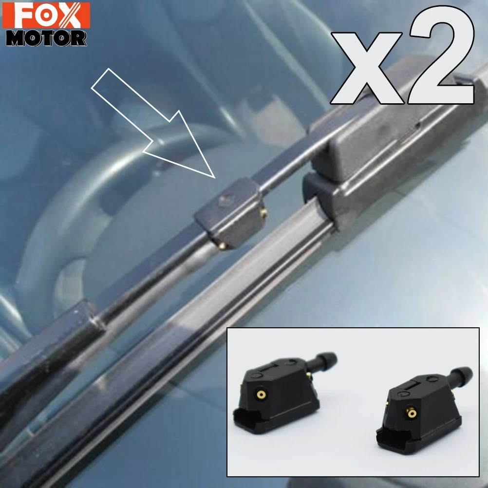 Xukey2PcsUniversalCarWindscreenWasherWiperBladeWaterSprayJets