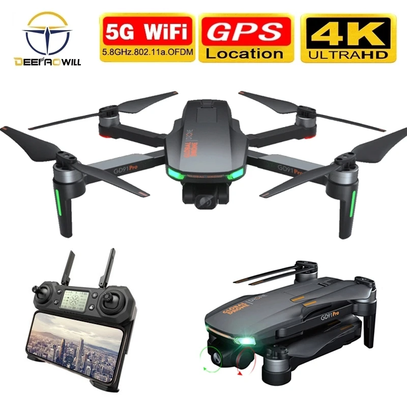 

GD91 pro Drone 4k HD mechanical gimbal camera 5G wifi gps system supports TF card drones distance 1.2km flight 28 min VS SG906