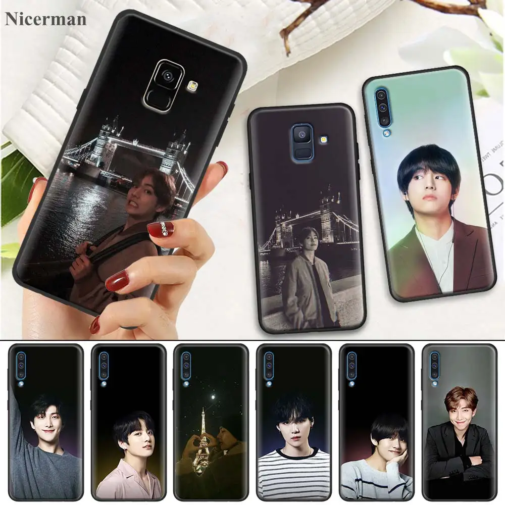 

Soft Case Cover for Samsung Galaxy A10 A20 A30 A40 A50 A60 A70 A80 A10E A20E A6 A7 A8 Plus 2018 Kpop Kim V Taehyung Back Shell