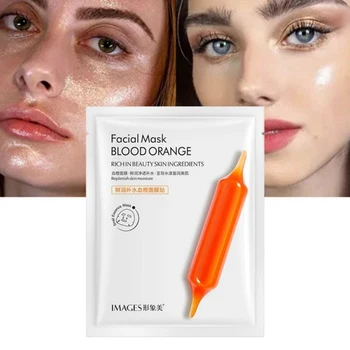 

10 Pcs Blood Orange Moisturizing Mask Moisturizing Shrinking Pore Firming Skin Anti-Aging Mask Box Skin Care