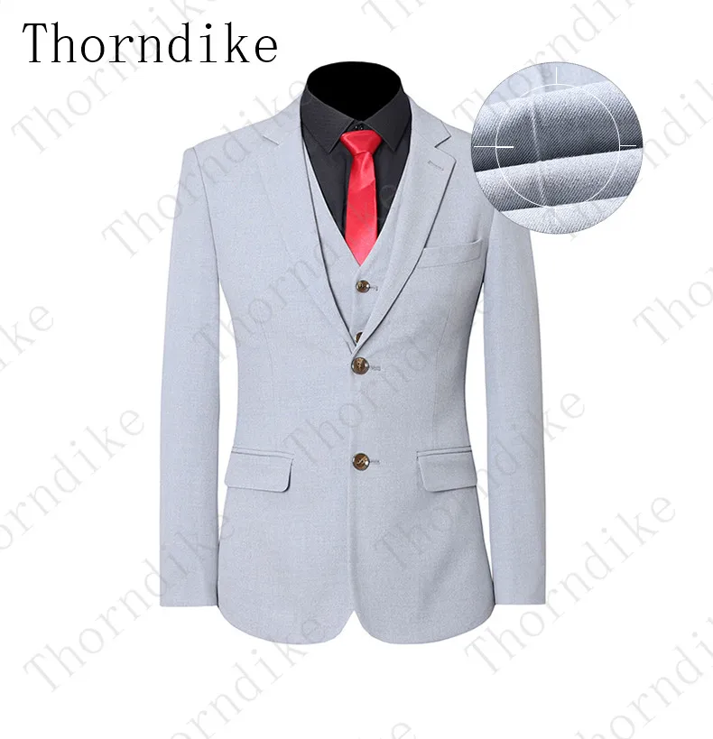 Thorndike, новейший дизайн, мужской костюм для свадьбы, выпускного, ужина, формального бизнеса, Мужская рабочая одежда, Terno Masculino, мужской костюм, 3 шт