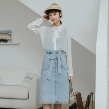 Fp6300, новинка, Осень-зима, женская модная повседневная сексуальная юбка, утолщенная хлопковая одежда с высокой талией, Корейская юбка