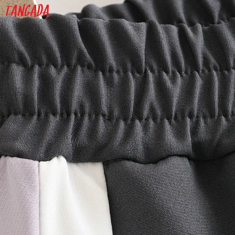 Tangada, женские серые спортивные штаны, штаны с боковой полосой, лоскутные, дамские штаны,, эластичная талия, боковые брюки, HY184