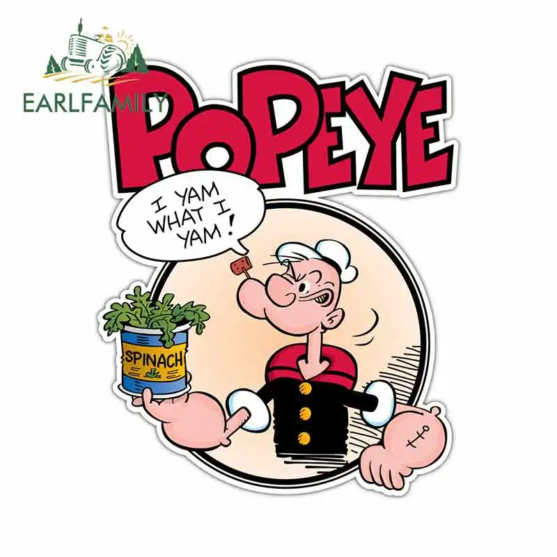 EARLFAMILY 13 см x 10 1 забавные автомобильные наклейки POPEYE s и графические