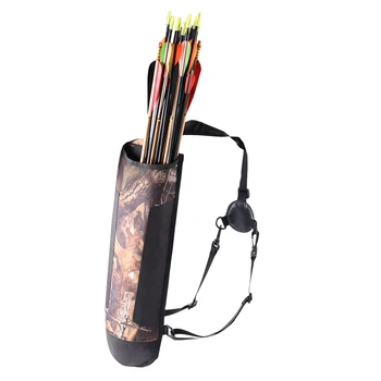 

Deluxe Back Archery Quiver Bow Arrow Holder w/ Shoulder Strap Bag Pouch For Outdoor Hunting Shooting Training
