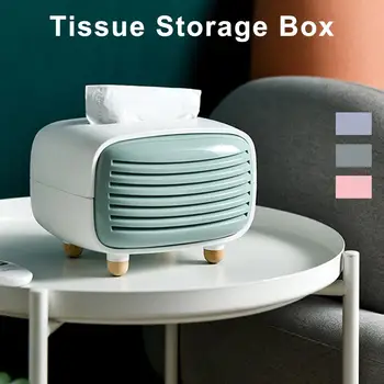 

Nordic retro desktop tissue box Bamboo charcoal paper storage box Plastic Tissue Box New Tissue Holder Multifunctional