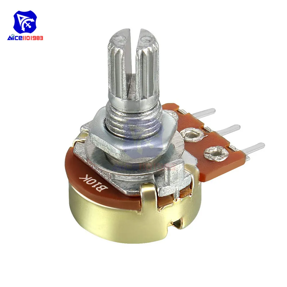 5 шт./лот потенциометр резистор 1 к 10 к 20 к 50 к 100 к 500 к ом 3 Pin Линейный переход поворотный потенциометр для Arduino с кепки