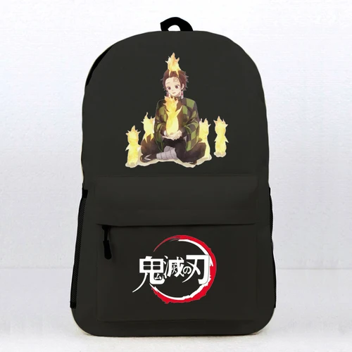 Black gmzr8 Demon Slayer Kimetsu No Yaiba Kamado Tanjirou Nezuko, рюкзак для косплея, школьная сумка на плечо, рюкзак для ноутбука, рюкзак для путешествий, подарок - Цвет: Black gmzr8