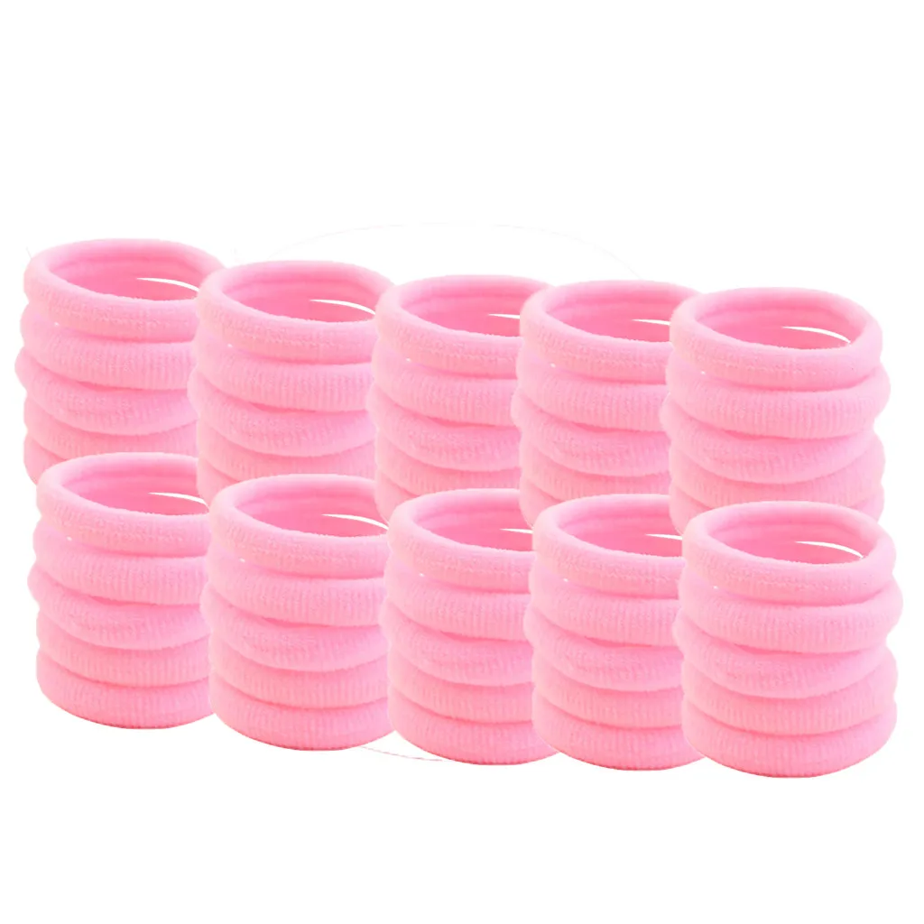 50Pcs Hair Band Ties Rope Ring Elastic Hairband Ponytail Holder for Girls Hair Accessories#YL5