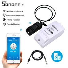 Sonoff TH16 Module de relais maison intelligente commutateur Wifi capteur d'humidité moniteur de température fonctionne avec Alexa Google Home