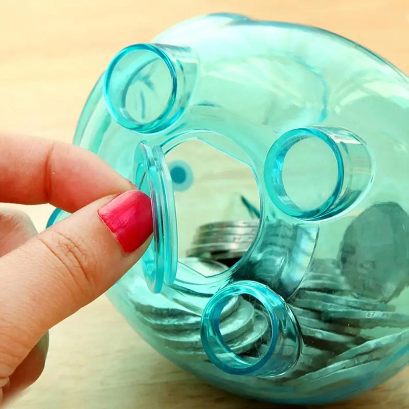Piggy Bank Coin Box Kids Money Storage Bank Home Decoration Transparent Plastic Saving Boxes For Children Pretend Play Toy Gifts