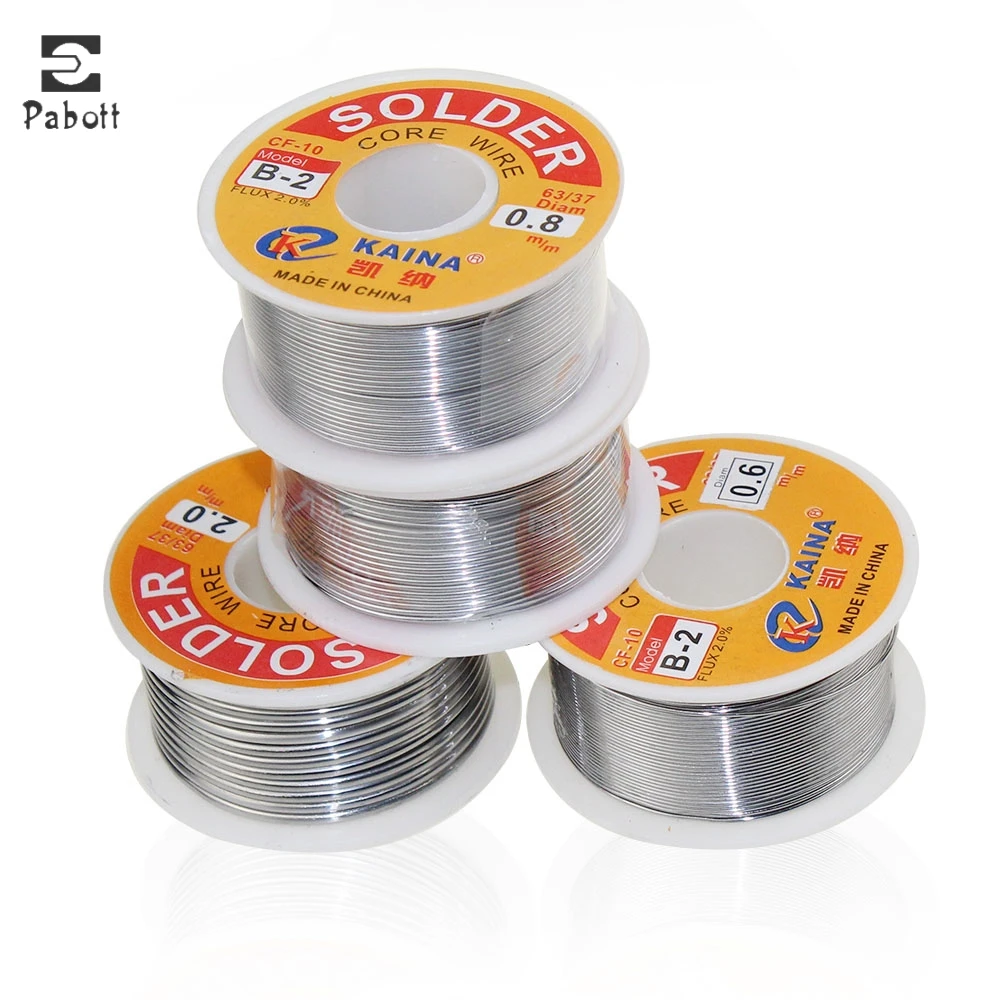 

NEW 100g 0.6/0.8/1/1.2 63/37 FLUX 2.0% 45FT Tin Lead Tin Wire Melt Rosin Core Solder Soldering Wire Roll No-clean