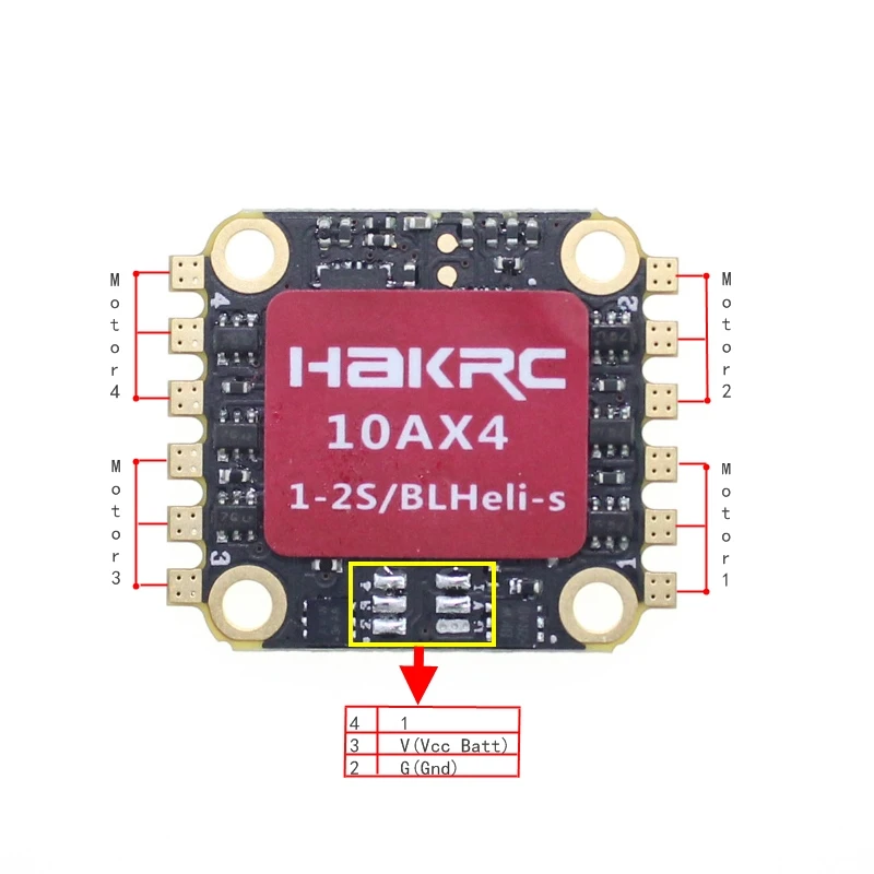 HAKRC 2S 10A 4 в 1 BLHeli_S/Dshot 600 ESC электронный контроллер скорости 16*16 мм для 90 RC гоночного