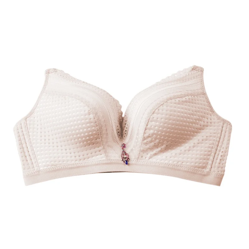 Женское сексуальное дышащее кружево без стального кольца, регулирующий бюстгальтер с кулоном, не стальной бюстгальтер для сна#15