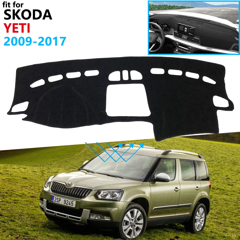 Dashboard Cover Protective Pad for Skoda Yeti 20092017 Car Accessories