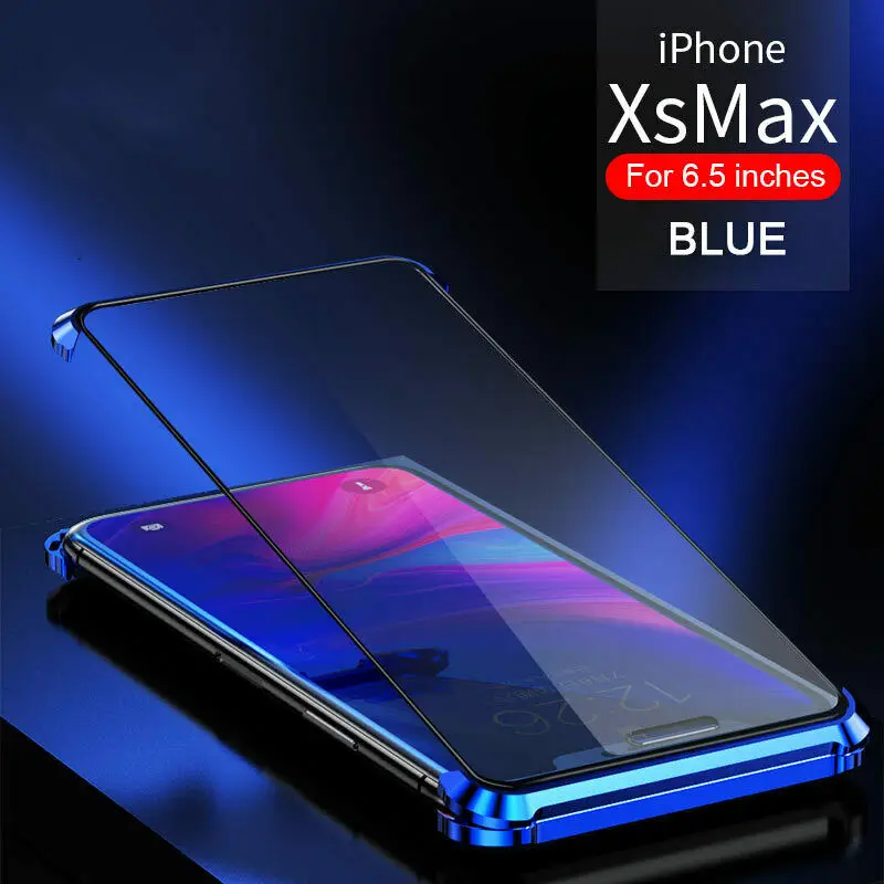 Безрамное Магнитная Адсорбция чехол для iPhone XS MAX XR X Стекло корпус металлический бампер чехол для iPhone 7 8 плюс Чехол для телефона класса люкс