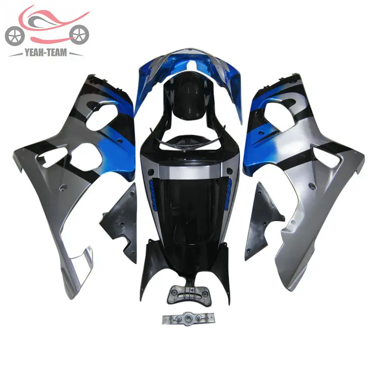 Бесплатный комплект обтекателей на заказ для Suzuki K2 GSXR1000 2000 2001 2002 серебристый
