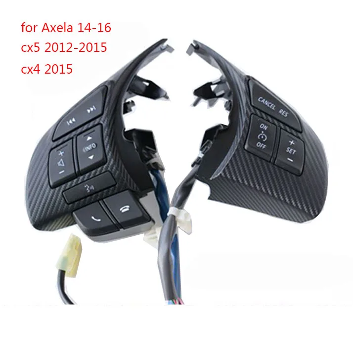 Автомобильный многофункциональный переключатель для руля аудио Bluetooth круиз управление кнопка переключения для Mazda 3 Axela Atenza CX5 CX-4 CX-5 - Цвет: Лаванда