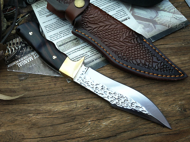 LCM66 Forge ручные ножи jacht rechte mes tactische knifeFixed Messen, драгоценная ручка, кемпинг спасательные Mes gereedschap sharp