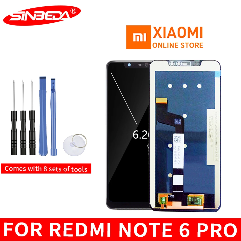 6,2" ЖК-дисплей для Xiao mi Red mi Note 6 Pro ЖК-дисплей сенсорный экран дигитайзер с рамкой для mi Red mi Note 6 Pro дисплей