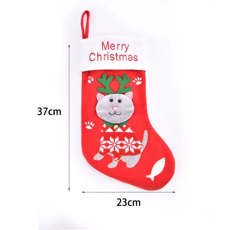 暖炉の形をしたクリスマスソックス 猫 犬 漫画 ギフト クリスマスプレゼント ストッキング ギフトホルダー Aliexpress