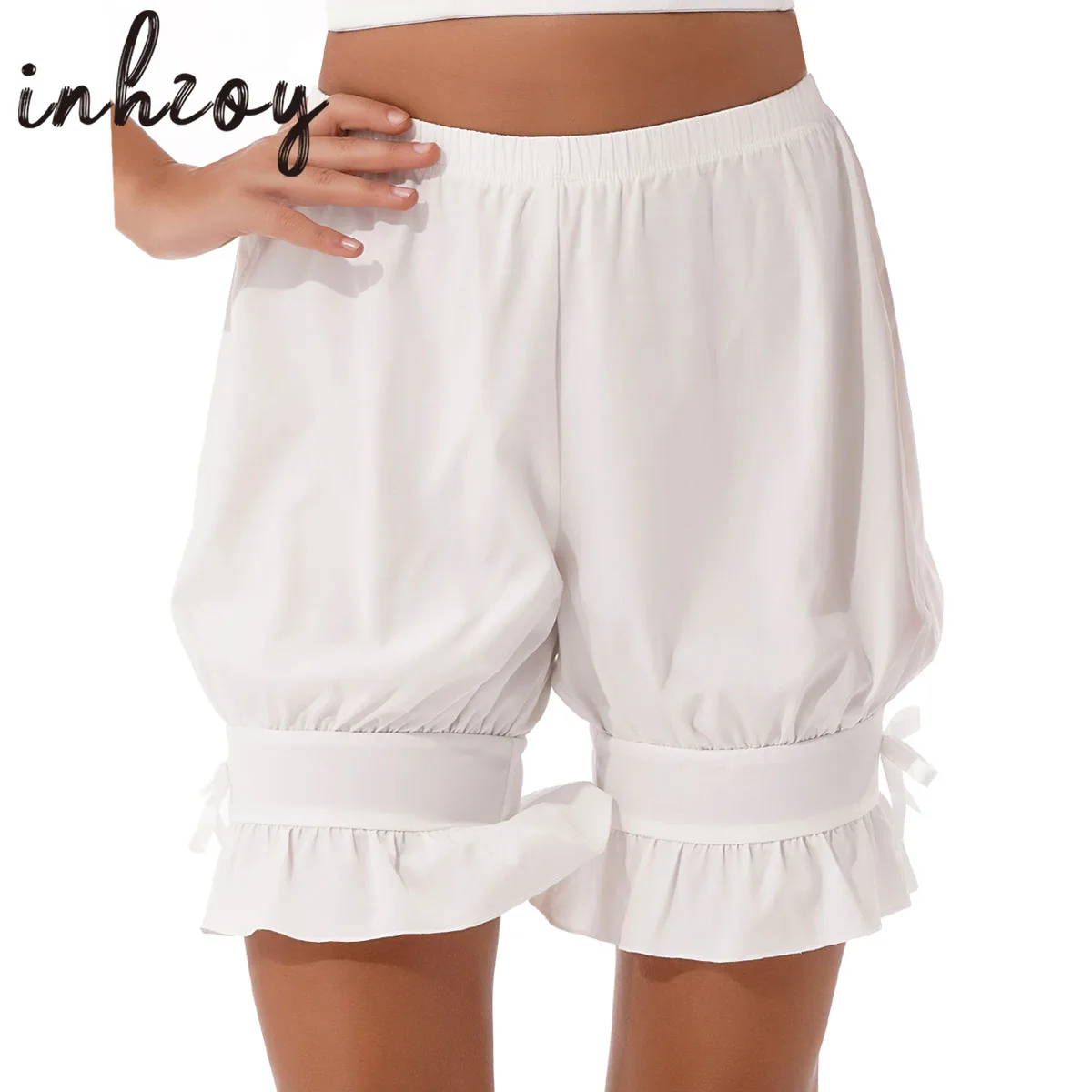 Mujer pantalones bombachos cortos vintage, victoriano gótico pantalones traje de suelto Lolita pantalones cortos camisetas Pijamas - AliExpress Ropa interior y ropa de dormir