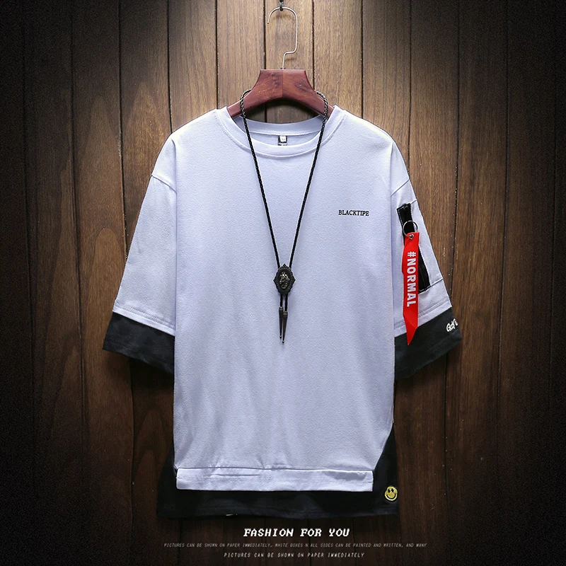 2019 японские Модные мужские летние футболки высокого качества из чистого хлопка с