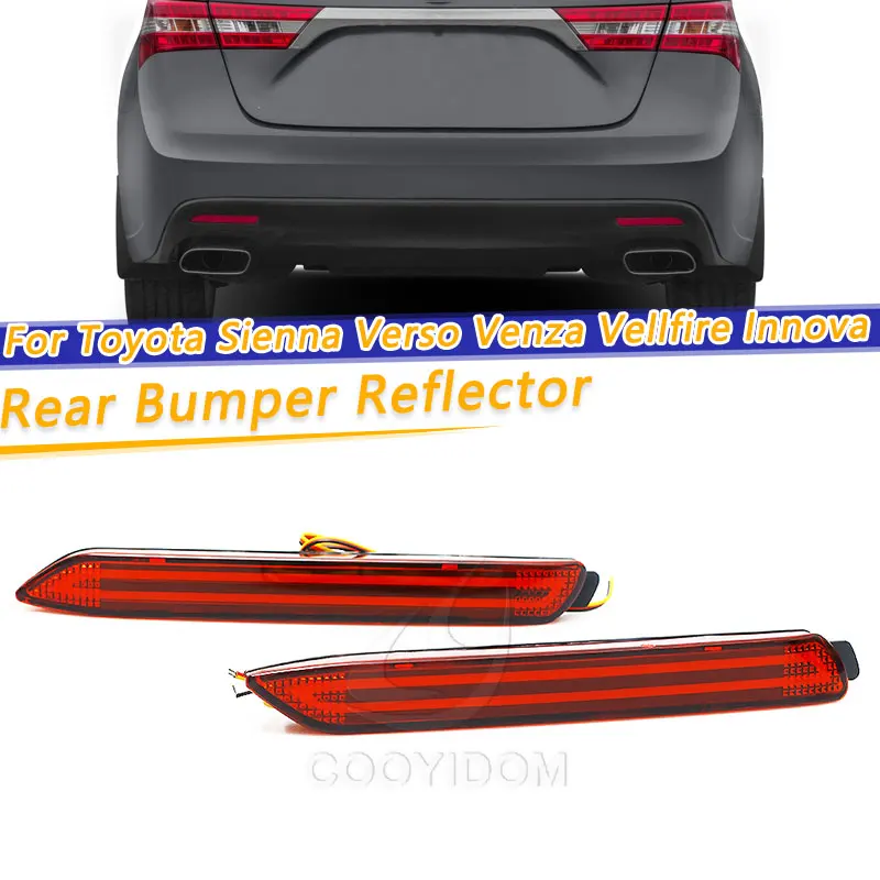 COOYIDOM 1 пара Автомобильный задний бампер отражатель для Toyota AvalonSienna Verso Venza Vellfire Innova