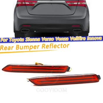 

COOYIDOM 1Pair Car Rear Bumper Reflector For Toyota AvalonSienna Verso Venza Vellfire Innova Tail Brake Light Driving lights