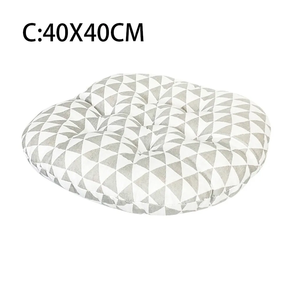 L4 Подушка для стула круглая хлопковая обивка мягкая подушка для офиса дома или автомобиля Подушка cojines decorativos para sof - Цвет: C
