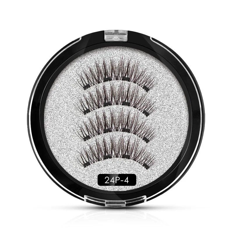 

Genailish Magnetic Eyelashes with 4 Magnet magnetic lashes False Eyelashes natural false eyelashes comfortable with gift box-WSP