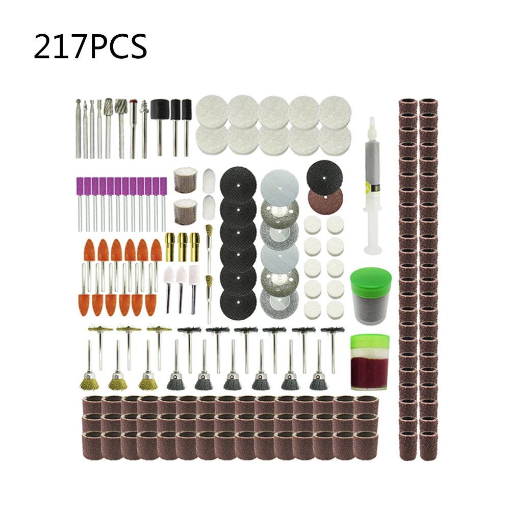 

217Pcs/Set Rotary Tool Accessories For Universal Sanding Grinding Polishing Kit Tools