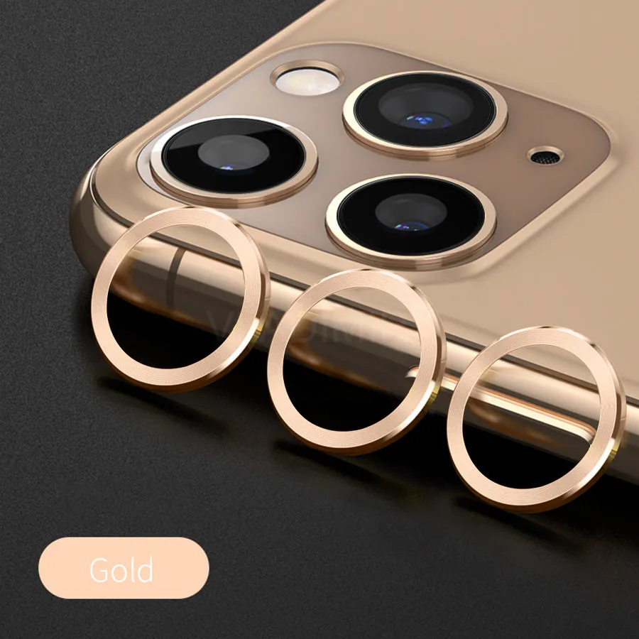 Для IPhone 11 камера металлическая защита 360 Полный корпус крышка задняя камера Объектив экран защитный чехол для IPhone 11 Pro Max - Цвет: Gold