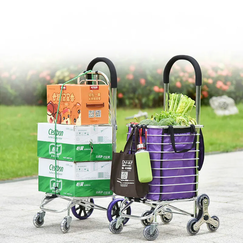 If The Neighboring Food Cart Small Home Shopping Climbs Stairs Foldable Bold Dual-use Trolley Car | Дом и сад
