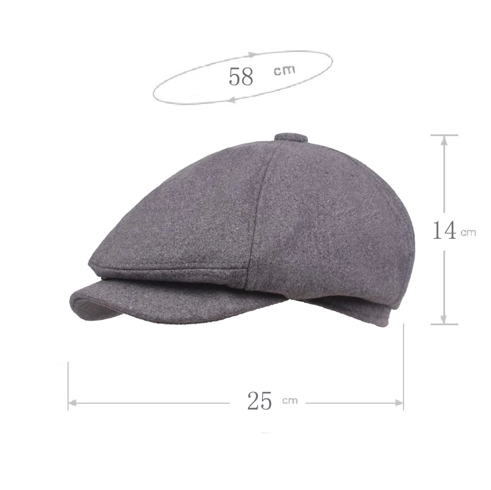 Винтажная модная шерстяная женская шапка восьмиугольная шапка Laday Newsboy Virsor Hat Зимняя шапка для девочек берет шляпа художника
