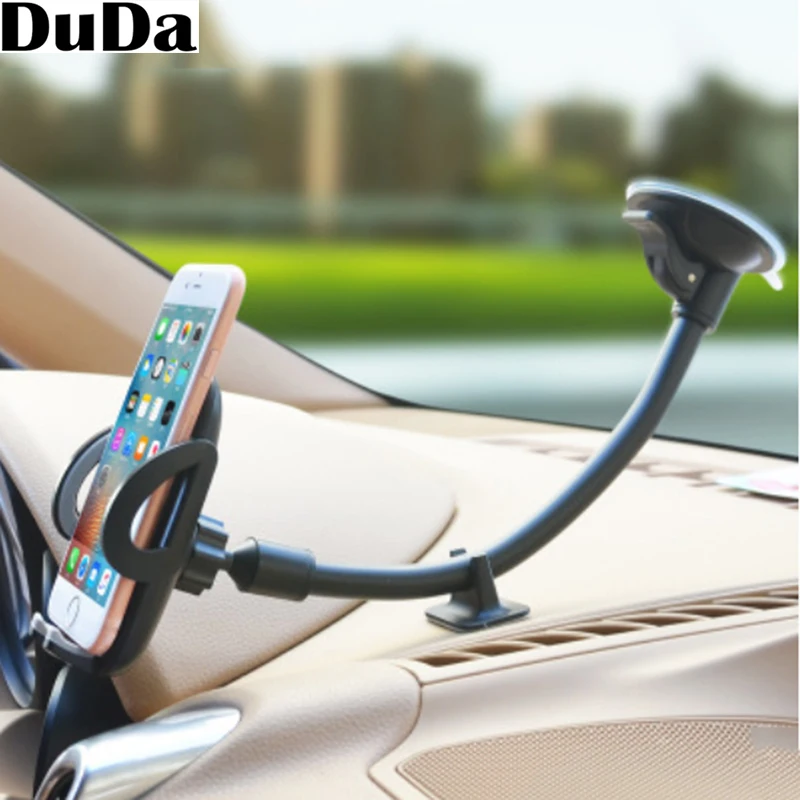 Universal Mobile Phone Holder Car Cell Phone Stand Mount Support Telephone Car Windshield Long Arm Phone Holder