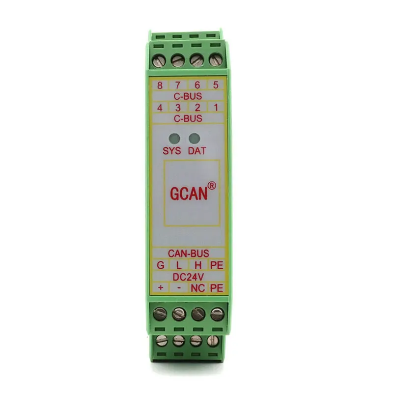 Промышленный ранг Modbus RTU в CAN АВТОБУС конвертер шлюз с din-рейкой GCAN-204