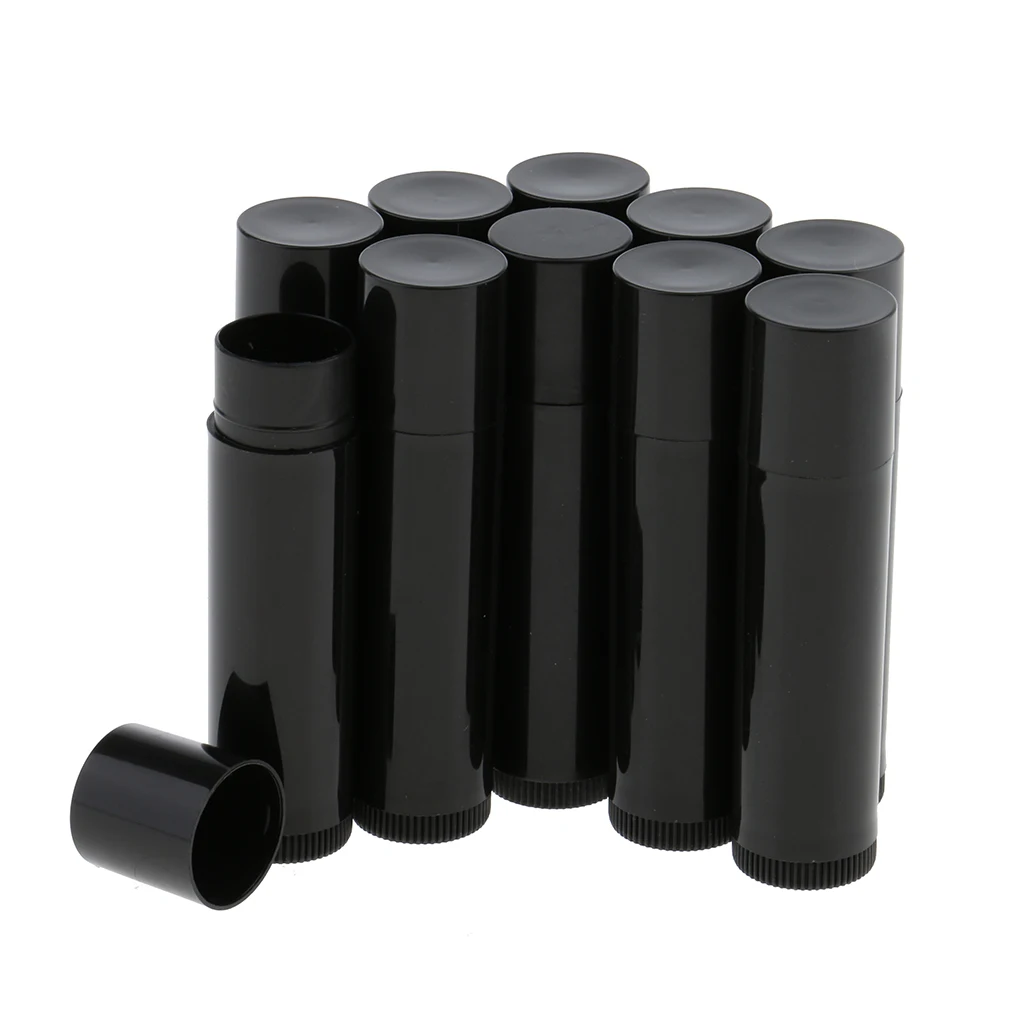 10pcs Refillable Empty Lip Balm Tubes Cosmetic Makeup Lip Stick Containers Lipstick Bottles Containers 2.6x0.63 inch